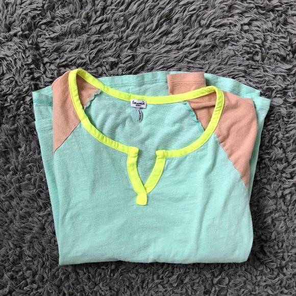 Splendid | Tri-color Baseball Tee - Picture 5 of 9